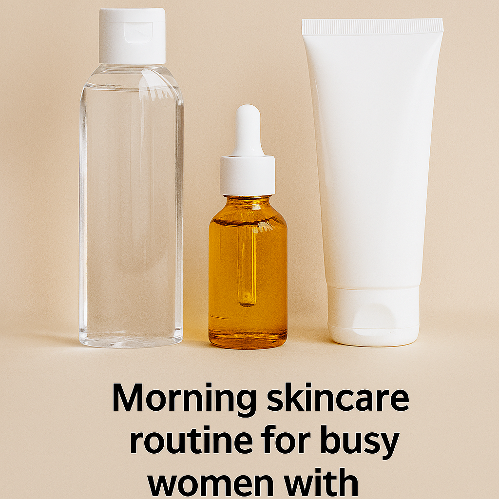 Morning skincare routine for busy women
