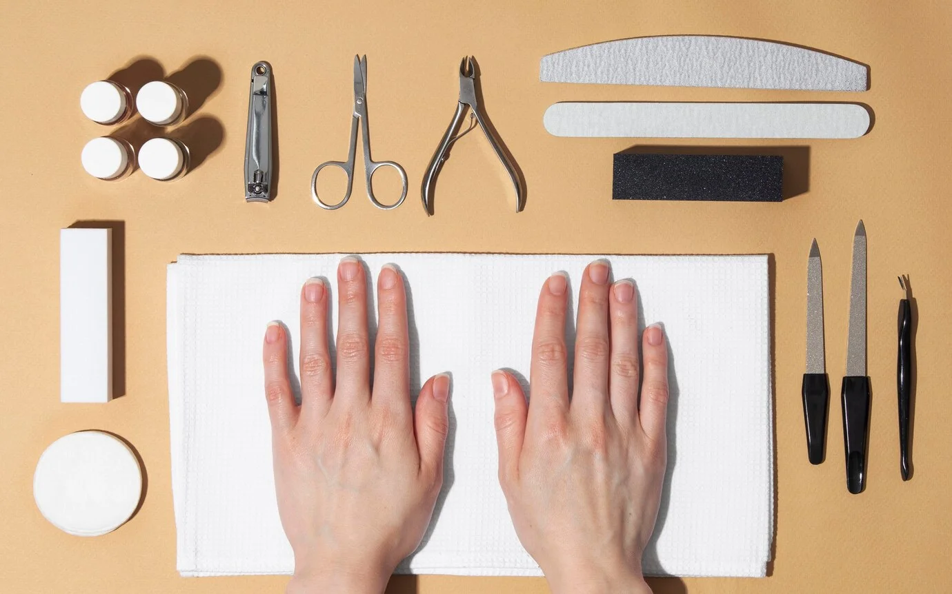 French tip nails for short nail.