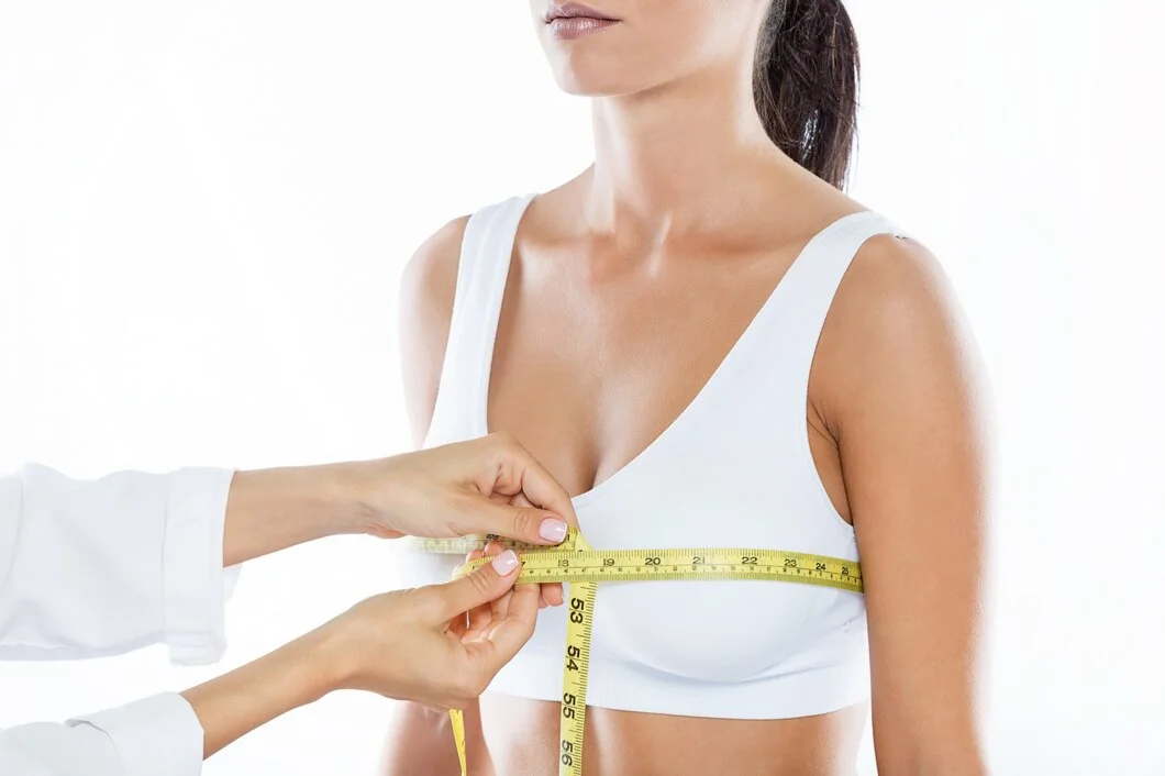 Ladies breast measurement at home.